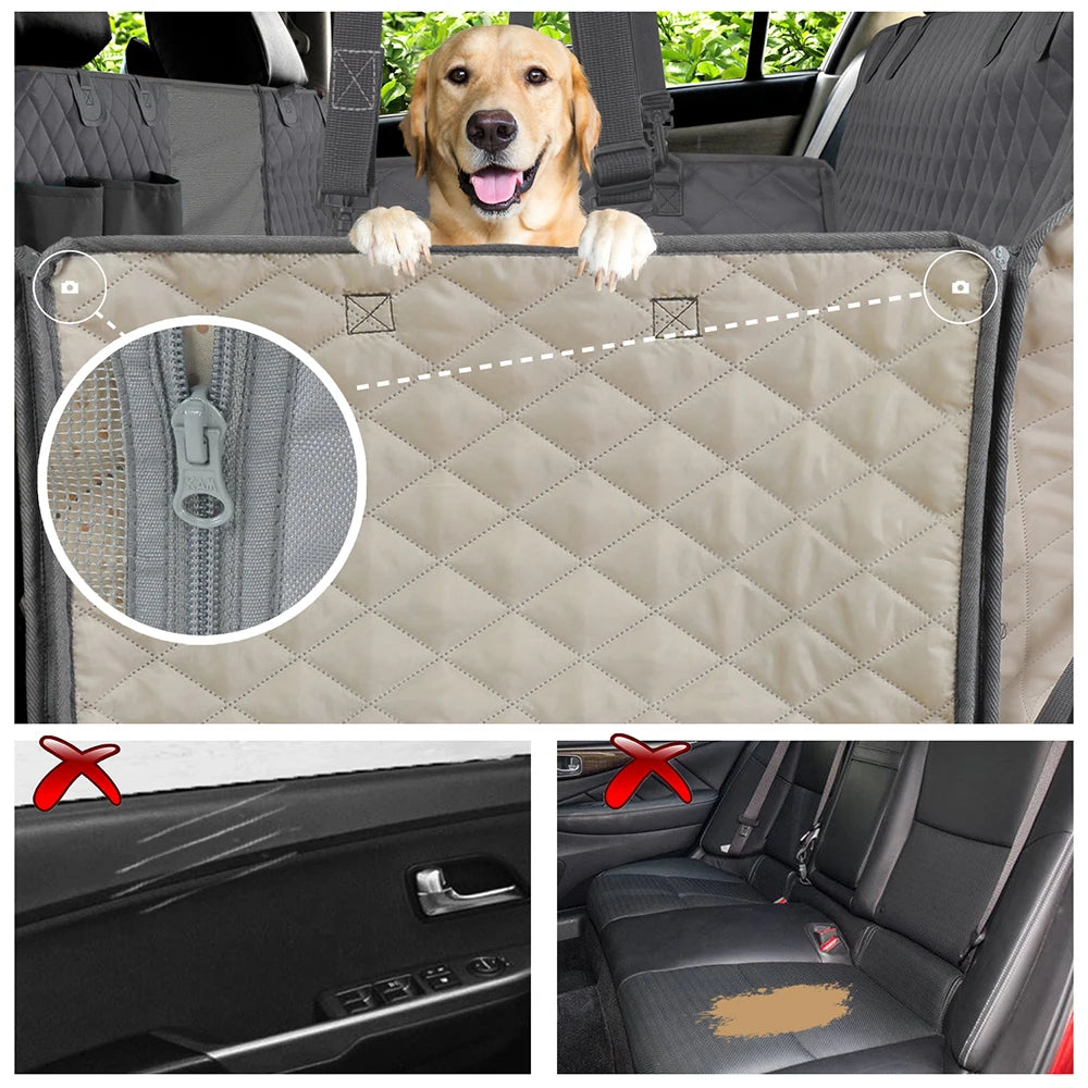 Waterproof Dog Car Seat Cover/Carrier Hammock Car Rear Seat Protector Mat