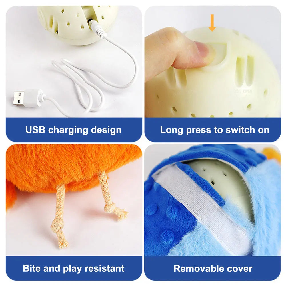 Rechargeable Active Moving Pet Plush Toy