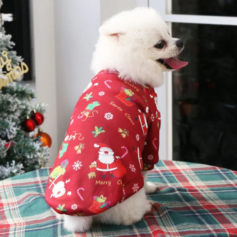 Christmas Dog Clothes Winter Pet Clothing Sweater Clothes For Small Large Dog Cat Puppy Costume Chihuahua Yorkies Shirts XS-4XL