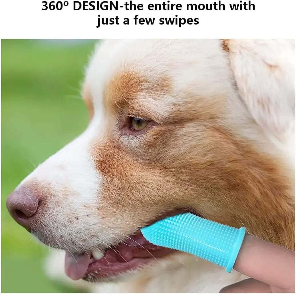 New Dog Super Soft Pet Finger Toothbrush Teeth , Cleaning Bad Breath Care, Nontoxic Silicone Tooth Brush Tool