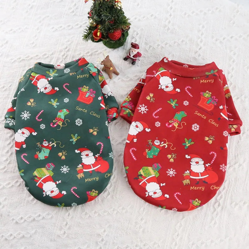 Christmas Dog Clothes Winter Pet Clothing Sweater Clothes For Small Large Dog Cat Puppy Costume Chihuahua Yorkies Shirts XS-4XL