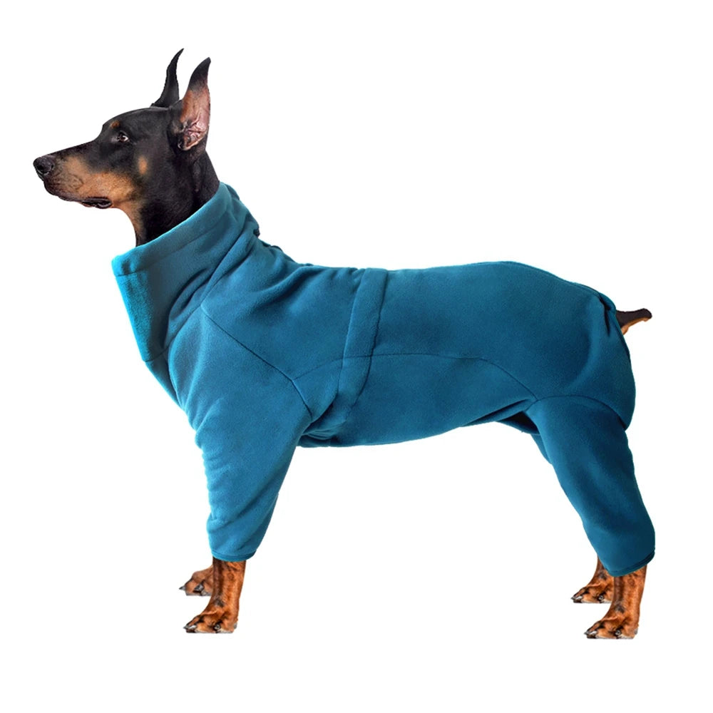 Winter Warm Dog Clothes Thick Fleece Dog Coat for Small Medium Large Dogs Adjustable Pet Hoodies Male/Female Overalls Outfit